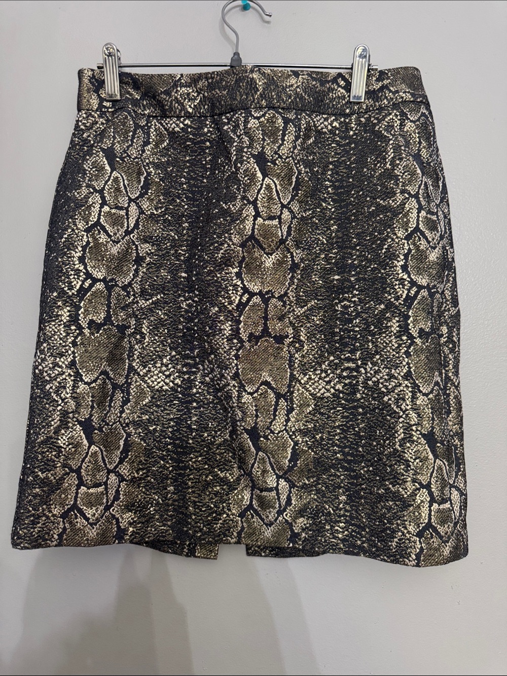 Worthington Snake-Print Mini Skirt - Metallic Gold and Black